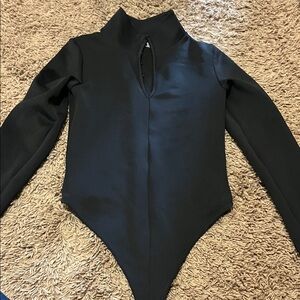 Hudson Jeans Black Long Sleeve Bodysuit